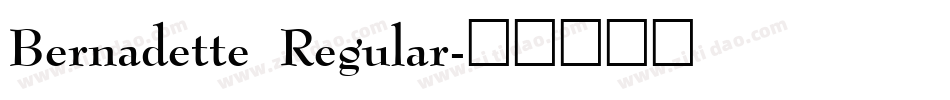 Bernadette Regular字体转换
